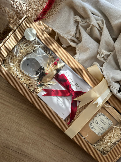 Zestaw kominek, woski & świeca