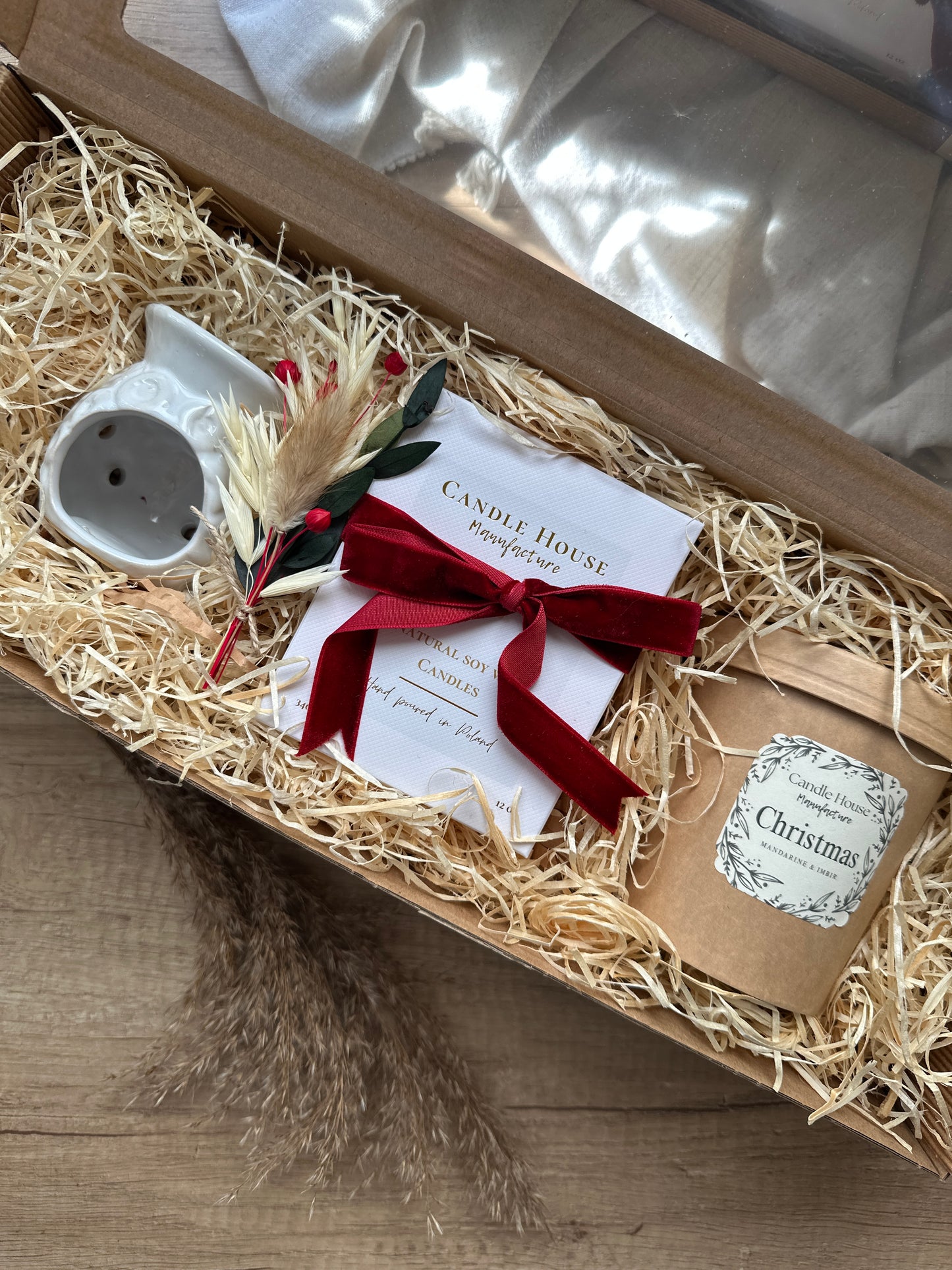 Zestaw kominek, woski & świeca